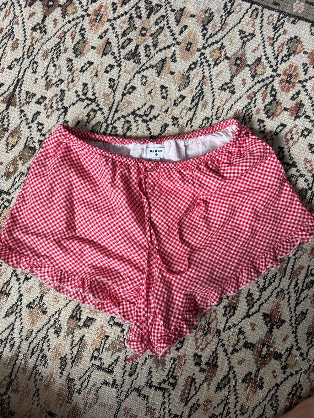 Parke Red Gingham Women’s Lounge Shorts